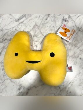 I Heart Guts Thyroid Burn Plush Body Parts Toy Stuffed 12" Organs Yellow NWT